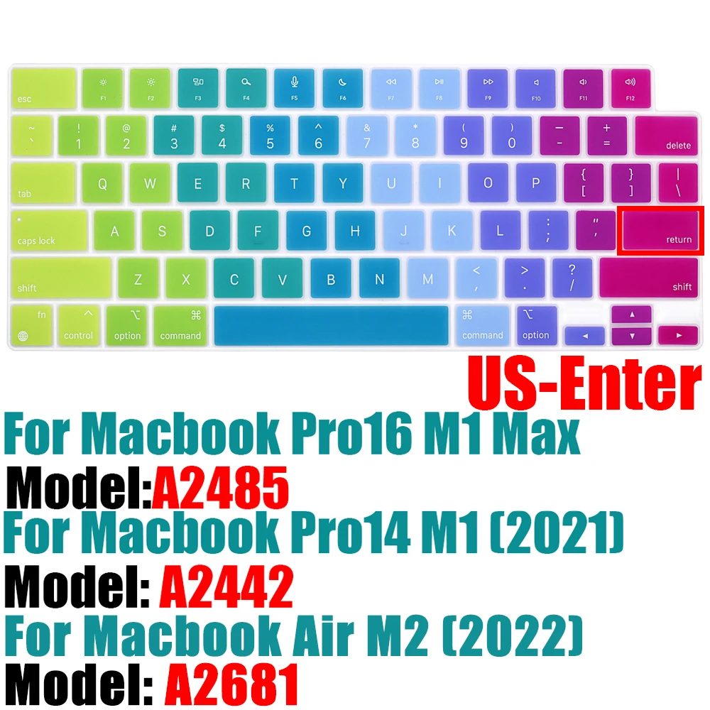 Cover per tastiera ultra sottile in silicone per MacBook Pro 16 A2485 e MacBook Pro 14 A2442 Release M1 Pro/Max Chip, MacBook Pro 14 pollici, rosa
