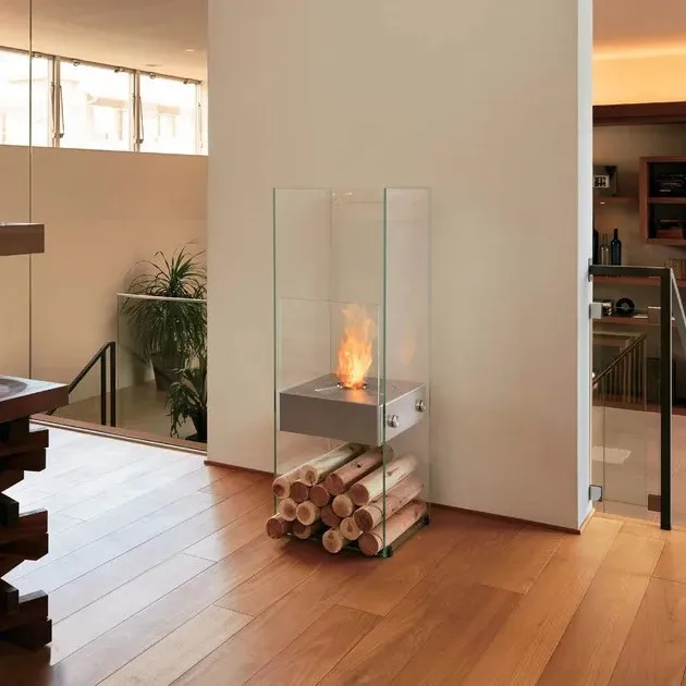 เตาผิงแอลกอฮอล์แบบตั้งพื้นกลางแจ้งขนาดเล็กสไตล์นอร์ดิก ใช้เชื้อเพลิงชีวภาพ ใช้เป็นของตกแต่งบ้านได้ 1