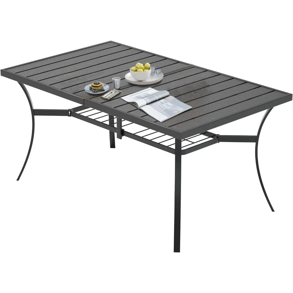 

Outdoor Table for 6 Person, Excellent Rust and Corrosion Resistance, Weather-resistant Properties, Patio Table