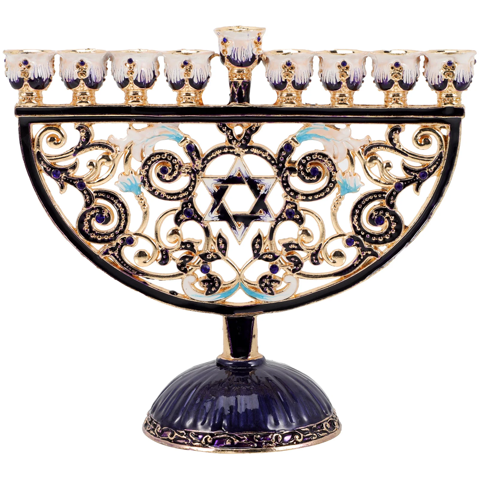 

Branch Hanukkah Candle Holder Candlestick Menorah Stand Jerusalem Candelabra Chanukah Jewish New Year Decoration