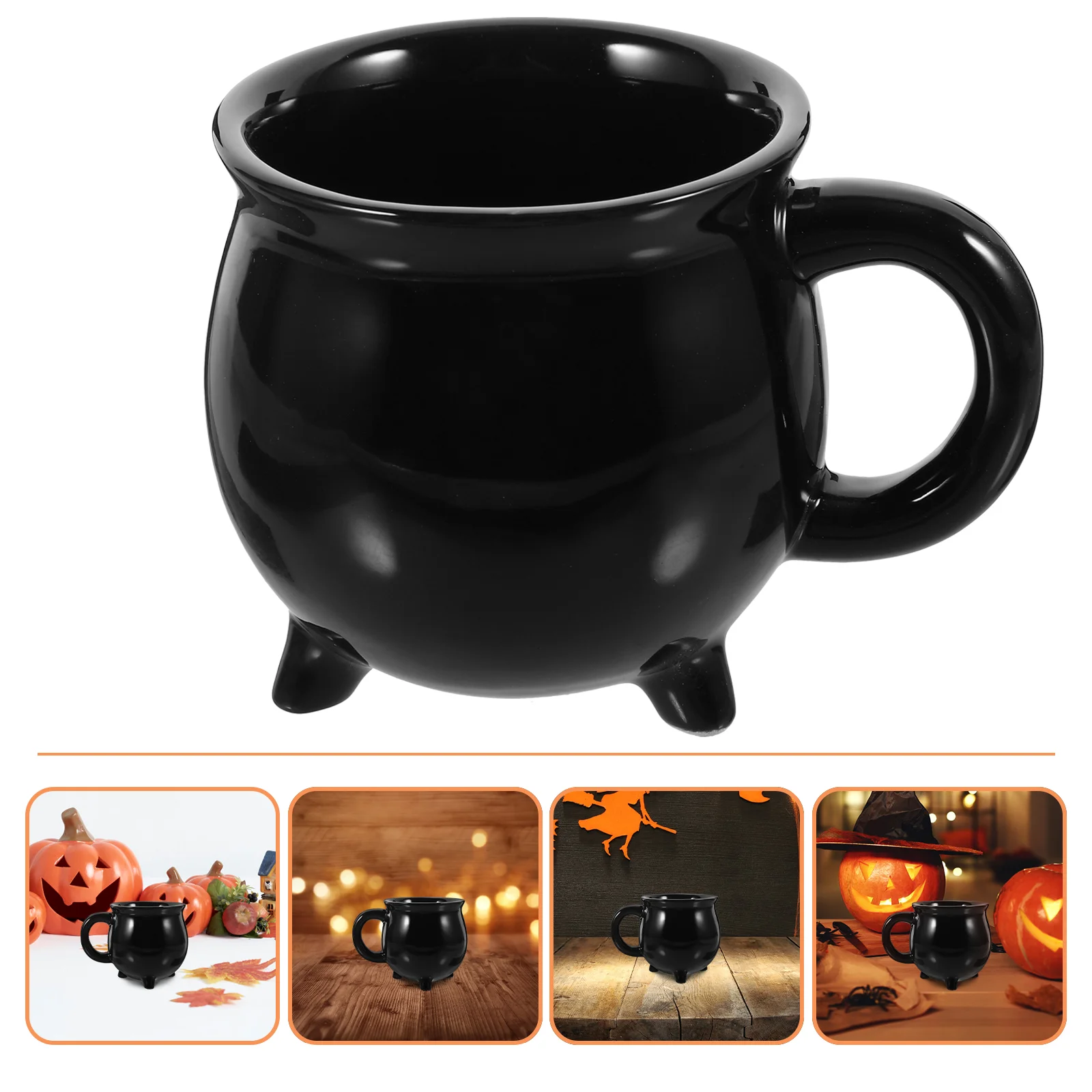 

Witch Cup Espresso Glass Cups Ceramic Drinks Water Mug Concentrate Cauldron Drinking Ceramics Coffee Halloween