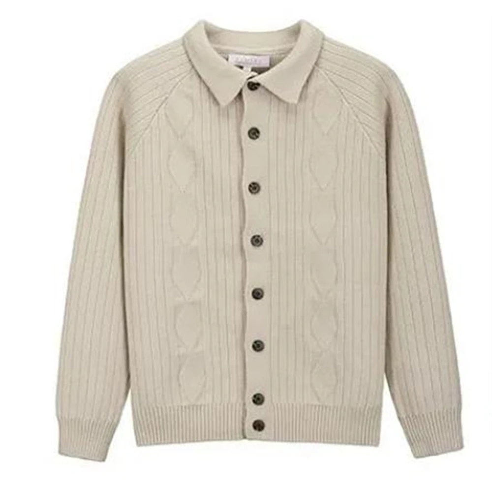 

Men Lapel Long Sleeved Sweater Coat Male Spring Autumn Fashion Casual Jumper Fall Korean Vintage Knit Sweatercoat Cardigan Tops