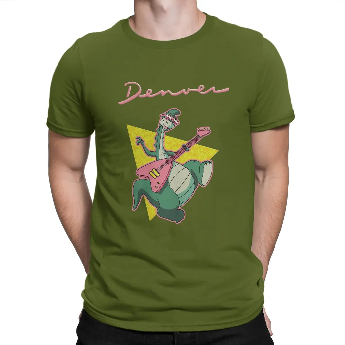 thumbnail image 1 of Camiseta retro de dibujos animados de los 80, exclusiva, de Denver, el último dinosaurio, para hombre y mujer., 1 of 7