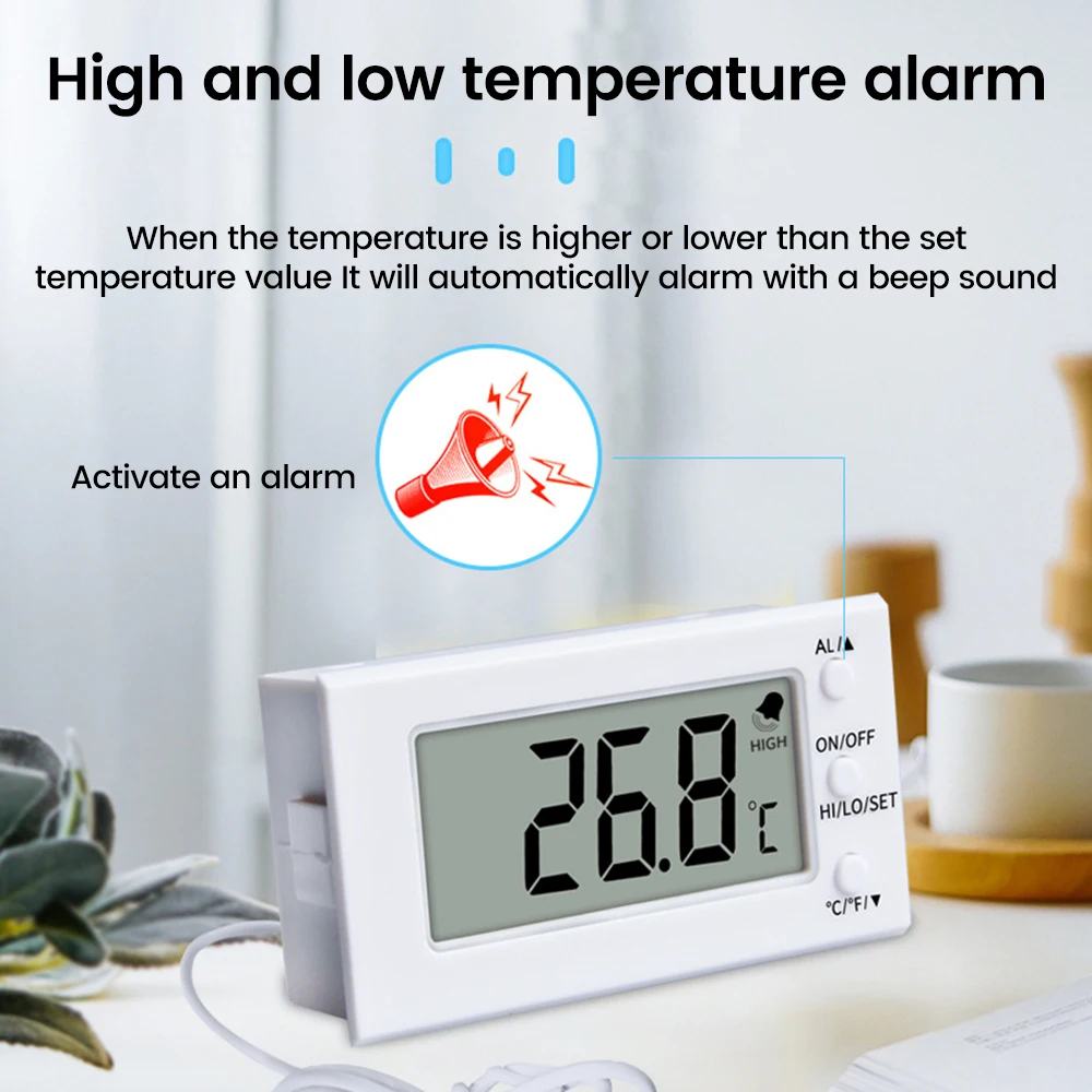 Description Picture 3 of item-50~300 ℃ Embedded Electronic Digital Thermometer Oven High-temperature Resistant Thermometer Temperature Sensor With Probe