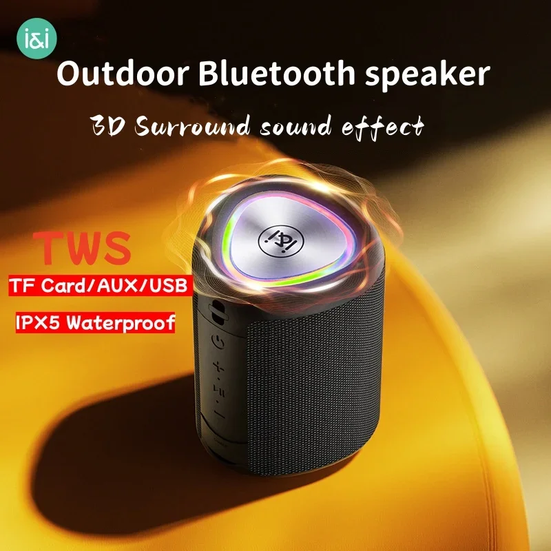 

SOAIY Bluetooth Speaker Waterproof Dustproof Wireless Stereo Surround Subwoofer Soundbox TWS Support LED Display TF Card USB AUX