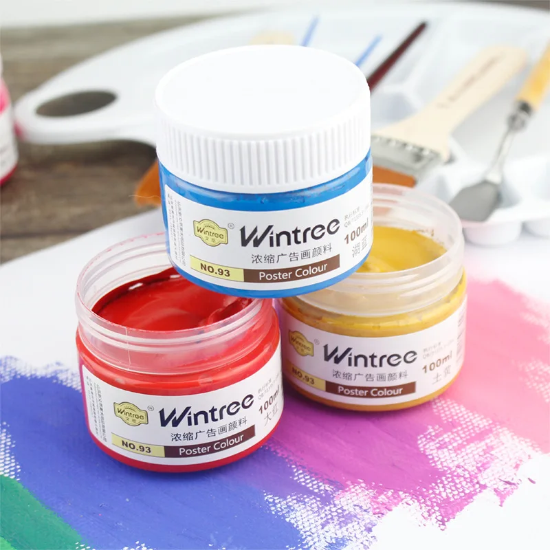 

30-color Gouache Paint 100ml Concentrated Advertising Painting Students DIY Art Supplies Children's Graffiti School Paint