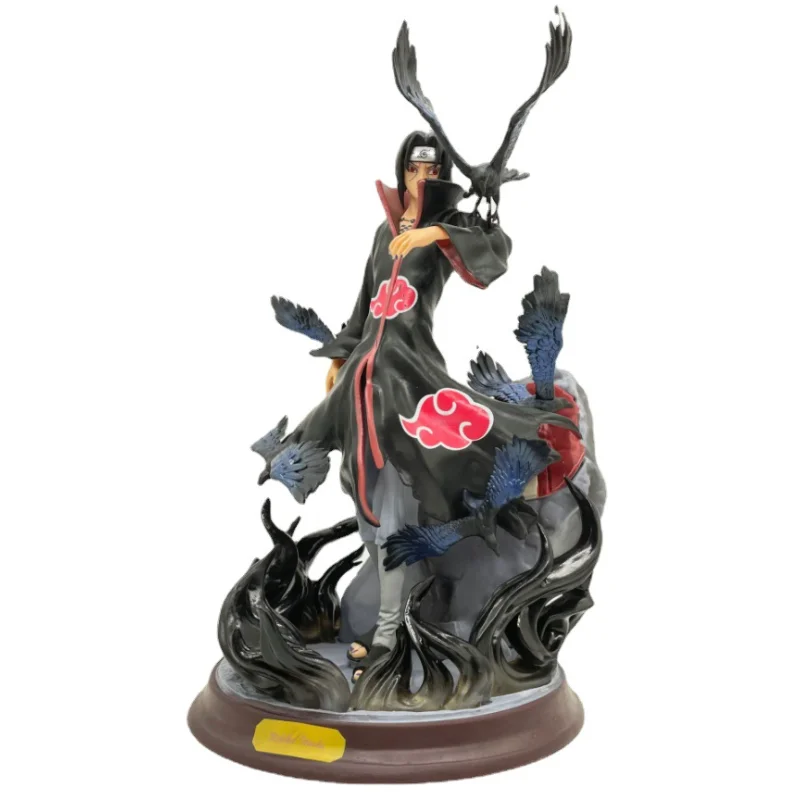 

BANDAI Anime Naruto Sharingan Uchiha Itachi Raven Hall Akatsuki Collection Figure Computer Ornaments Birthday Gift Model