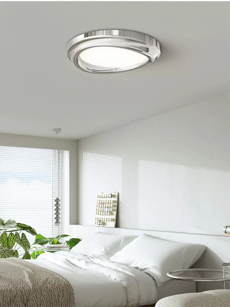 AiPaiTe Modern Silver LED Ceiling Light for Living Room Dining Room Bar Bedroom Wavy Ceiling Lights