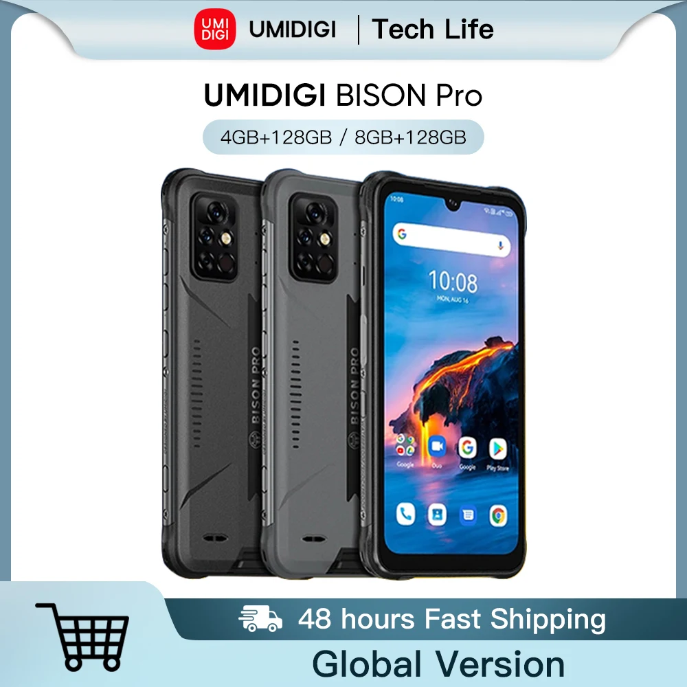 Смартфон глобальная версия UMIDIGI BISON Pro 4 ГБ/8 ГБ 128 IP68/IP69K Helio G80 NFC камера 48 МП 6 3 &quotFHD +