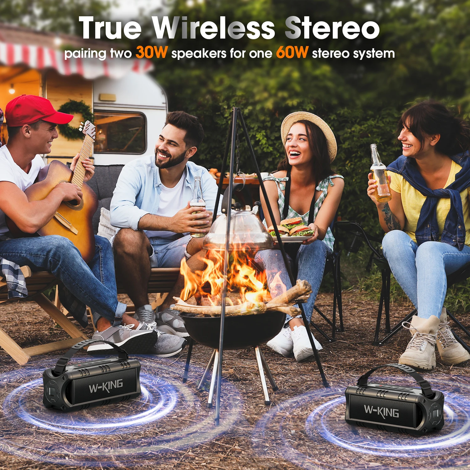 W-King 30 W Bluetooth Speaker, Portable Music Box, 5,000 mAh Battery, 24 Hour Battery Life, Waterproof Bluetooth Speaker Box 4