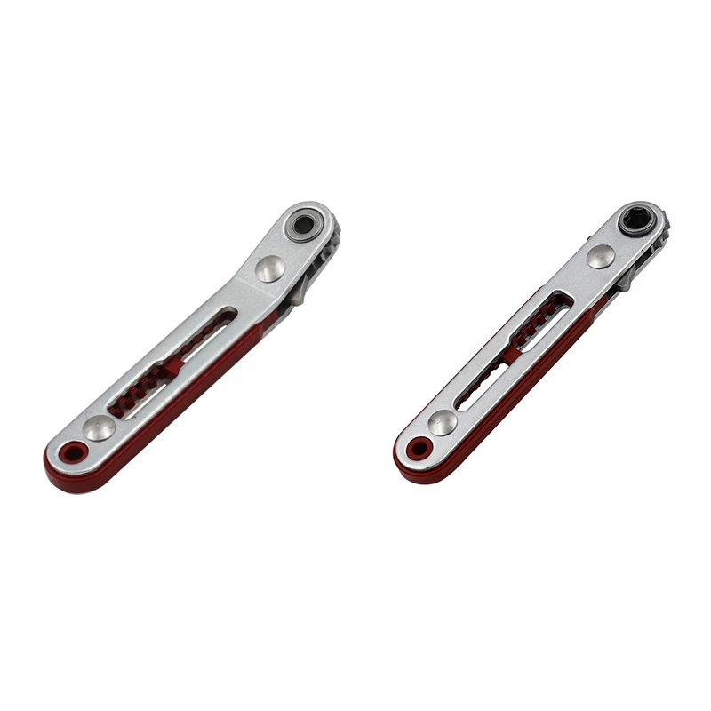 

TOP Mini Ratchet Wrench 1/4 Inch Drive Socket Hex Screwdriver Bit Dual Head Ratchet Wrench Tool With Two Bit Heads