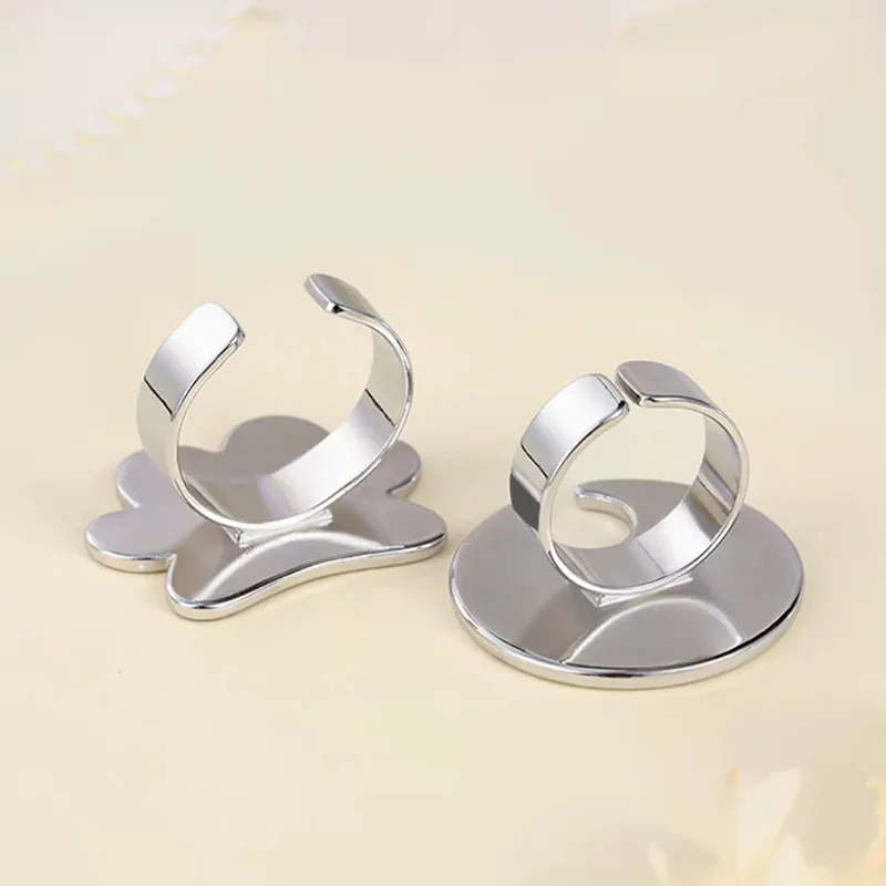 Nail Art Color Palette Mixing Ring for Mixing UV Gel Painting Tray Manicure Tools Cute Footprint Design