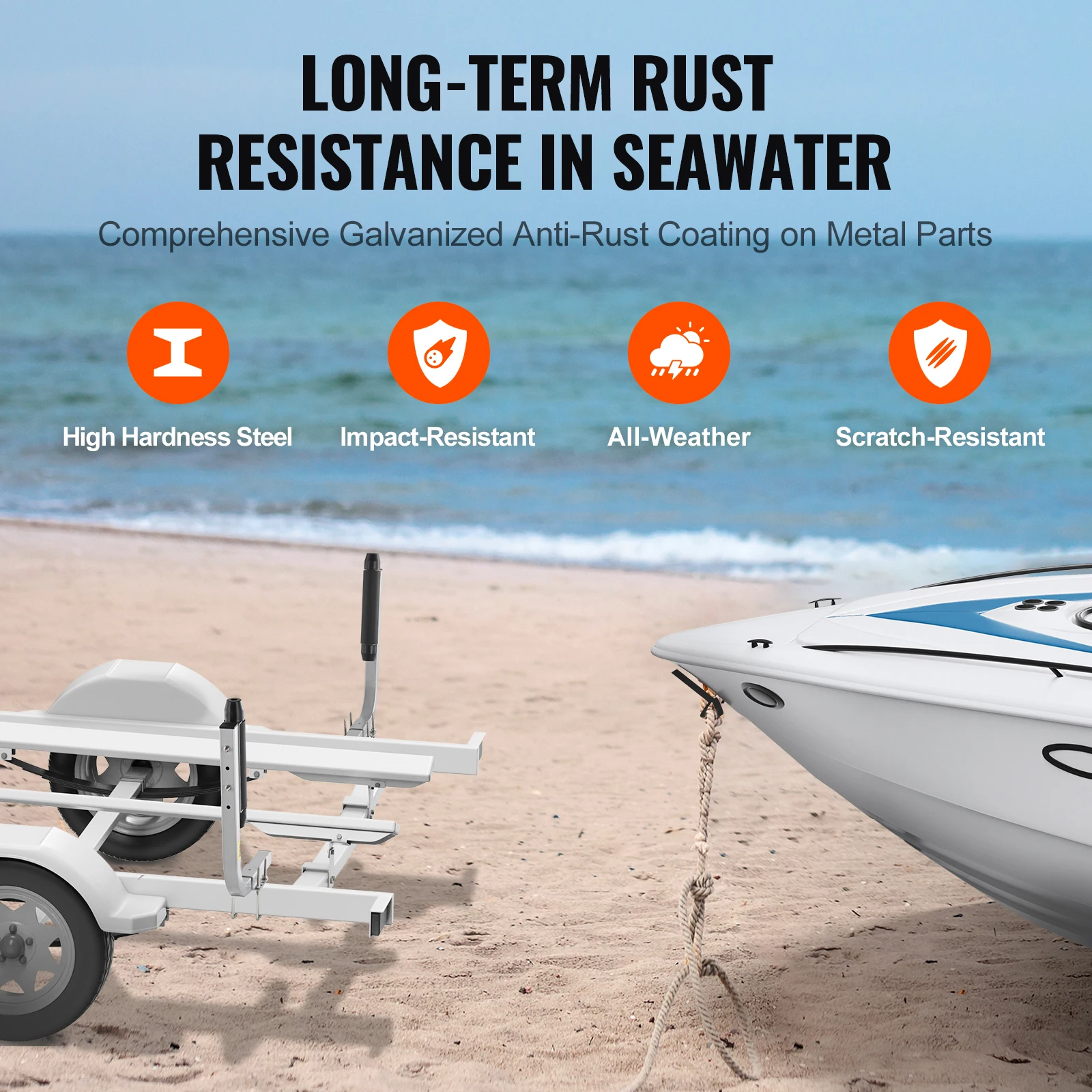 2PCS Boat Trailer Guide Adjustable Guide Poles Rustproof Galvanized Steel Trailer For Ski Boat Sailboat