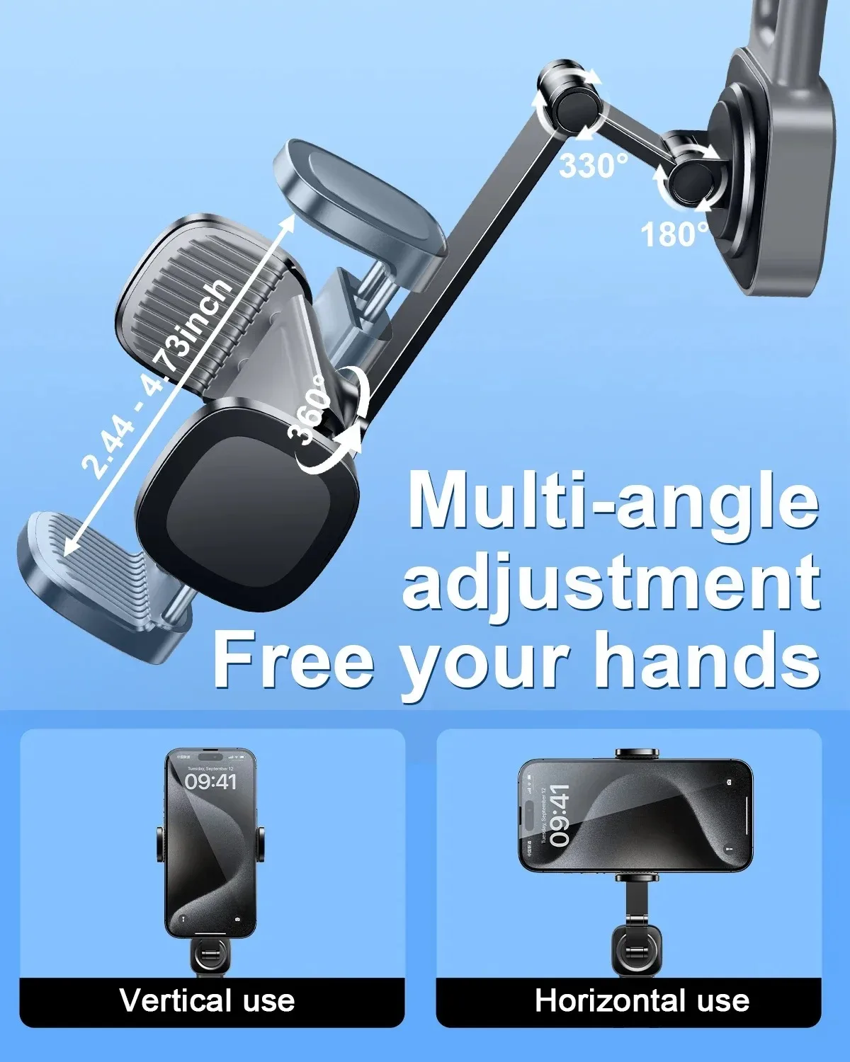 Eary Neck Phone Holder Hands Free Phone Stand For POV Vlog Video Chest Mount For Recording Selfie Multi-Functional Clip Bracket