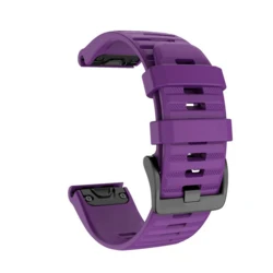 Enhanced Silicone QuickFit Smart Watch Band - Versatile 22-26mm Wrist Strap for 26mm Fenix 3 HR D2 (Purple)
