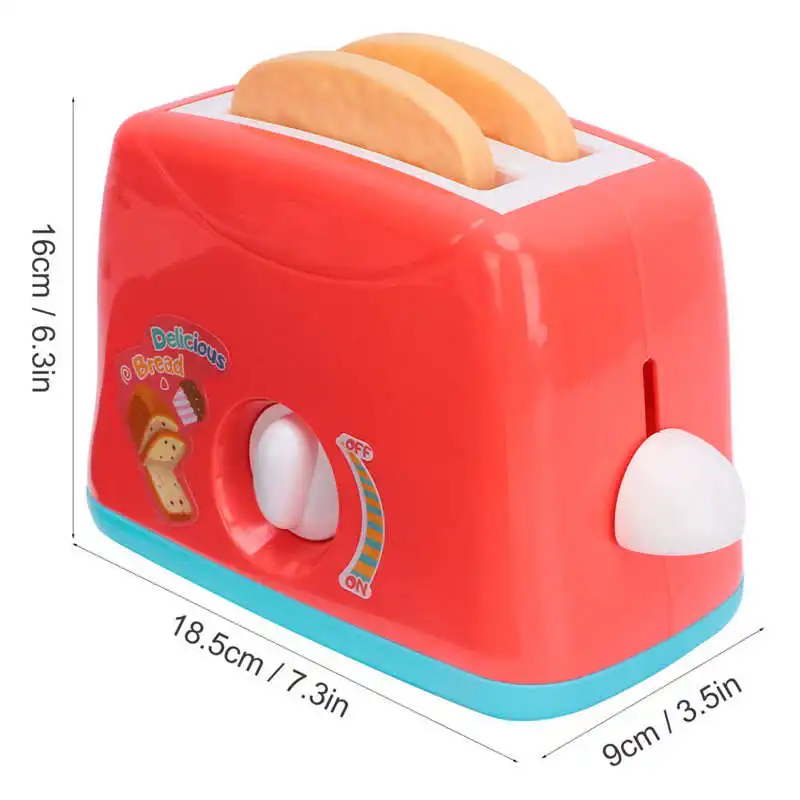 tostadora de Pan Bordes Redondeados Seguros para Jugar a la casa para niños Juguete de plástico ZJchao Juego de tostadora 
