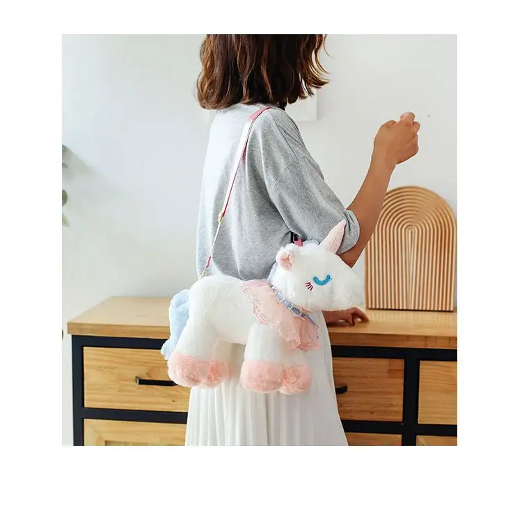 Süßes Mädchen Plüschtasche neues Einhorn Cartoon Umhängetasche Umhängetasche Lolita Student Handytasche für Frauen Handtasche 01-SB-djsmrb – Detail 26