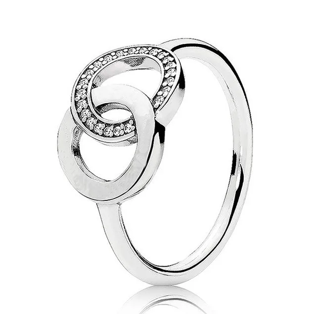 

Original Moments Signature Circles With Crystal Ring For Women 925 Sterling Silver Wedding Gift Fashion Jewelry