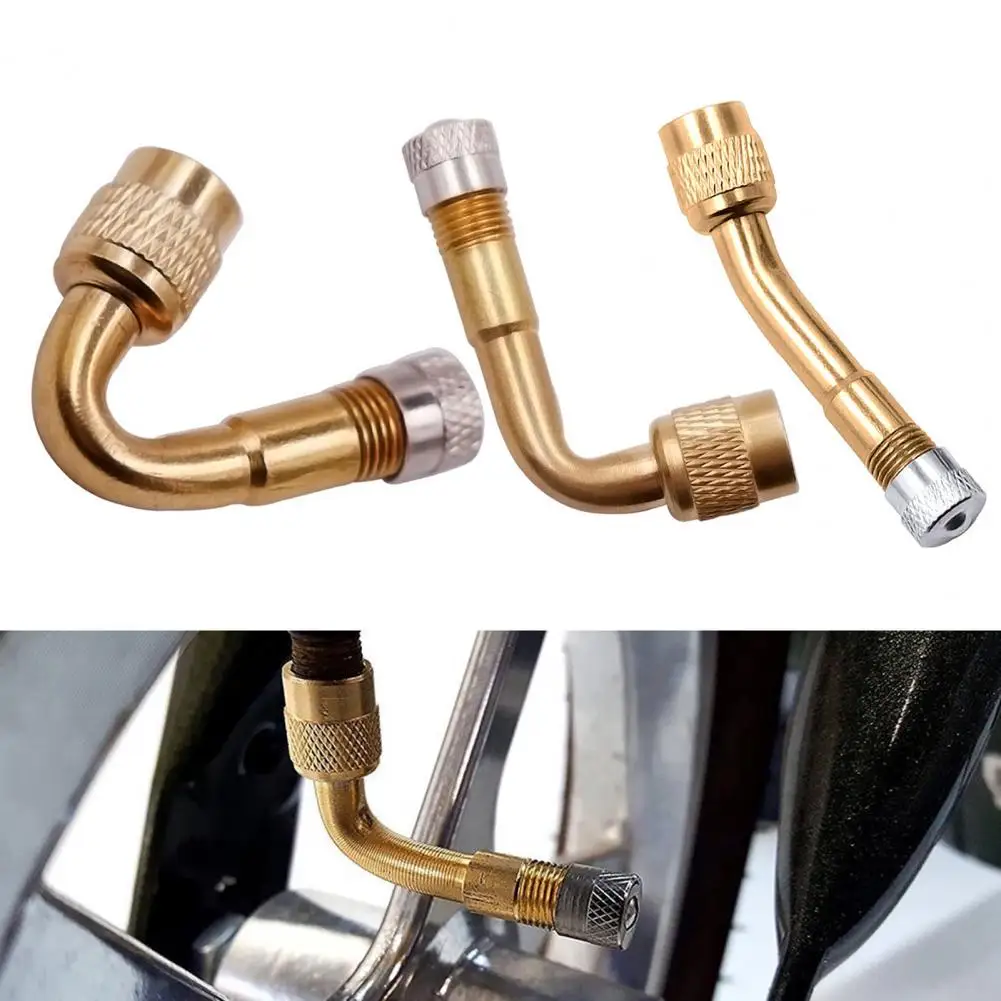 Tire Maintenance Tool with Multiple Angles Brass Tire Valve Extension Set with Multiple Angles for Car for Accessibility