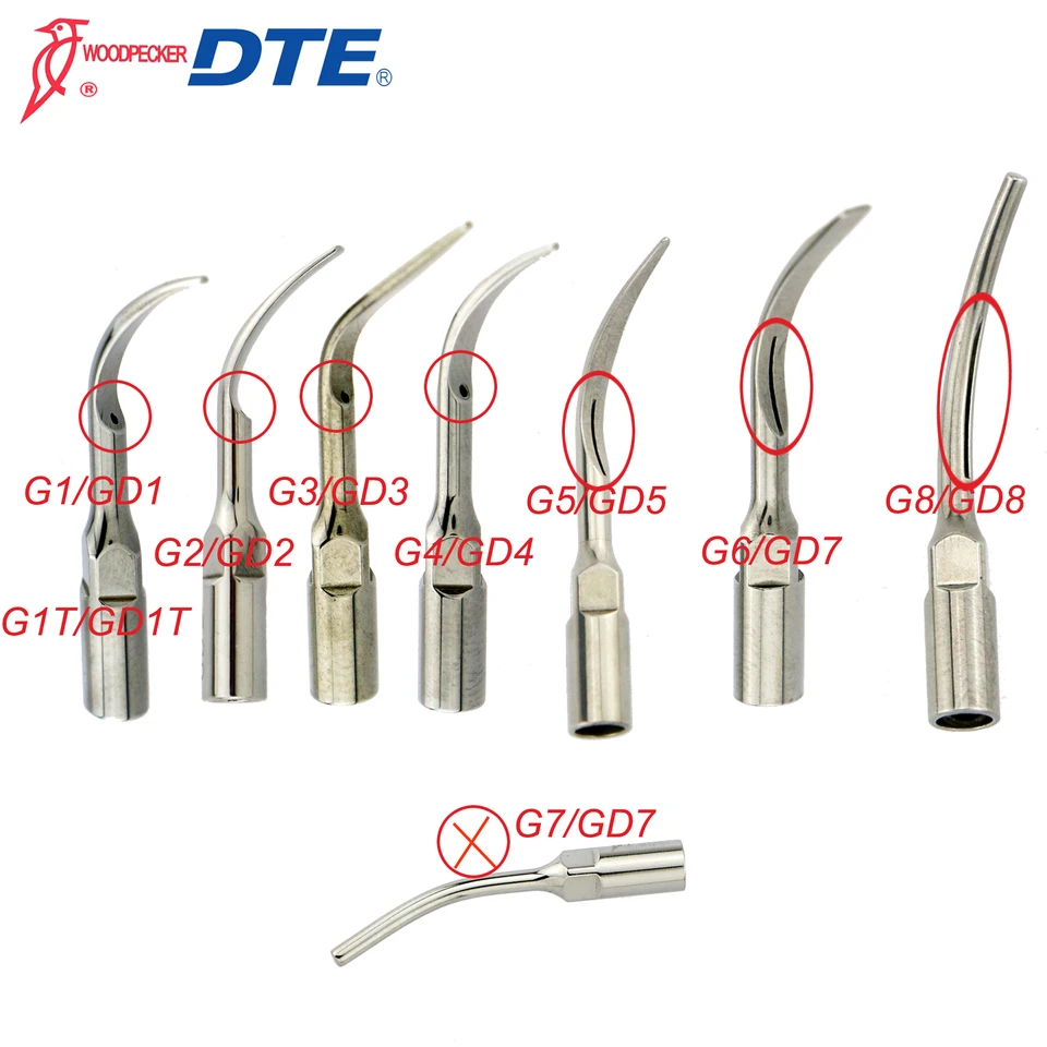 Embouts De Détartrage Ultrasons Woodpecker - Compatible EMS, Satelec, NSK - Pour Dentistes Et Labos