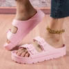 Summer Womens Platform Slippers Slip on Beach Sandals With Adjustable Buckle Comfort Lightweight EVA Slides Thick Soles 4cm 3