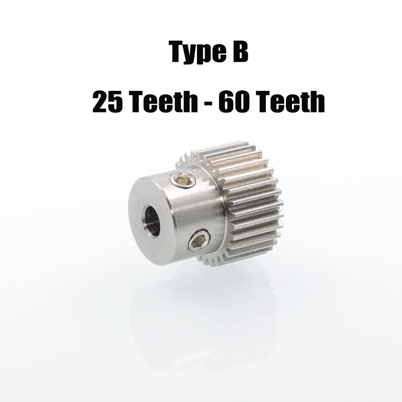 0.5 모듈 스퍼 기어 304 스테인레스 스틸 20T-60Teeth B/K 타입 보스 포함 소형 모듈 모터 기어 고정밀 변속기 기어