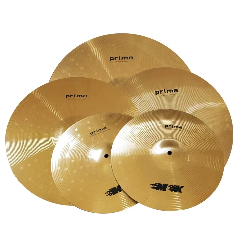 MK Prime Series Alloy Cymbals for Drum Set, 14 "Hihats, 16" Crash, 18 "Crashride, 20" Ride, 5 Pieces