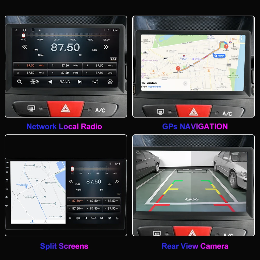 Navigazione GPS per auto stereo Android 13 per Opel Astra H 2006-2012 HeadUnit Radio Wireless Carplay Riproduzione multimediale Autoradio NO DVD - Image 4