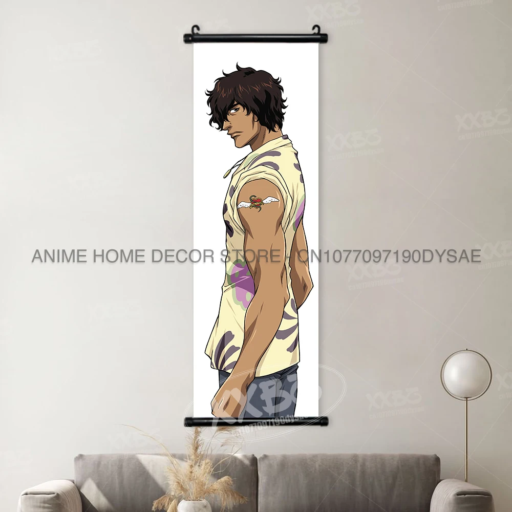 Bleach Anime Art Scroll: Ichigo & Orihime Decorative Wall Hanging