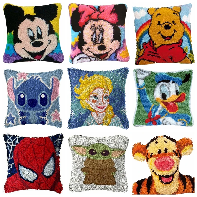 DisneySmyrnaButtonsPackageMickeyFrozenStitchLatchHookKitFor