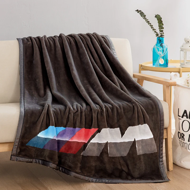 Black Custom Blanket For Living Room BMW Home Decor Decorative Bed Throw  Blankets Sofa Bedroom Decoration Flannel Bedspread - AliExpress