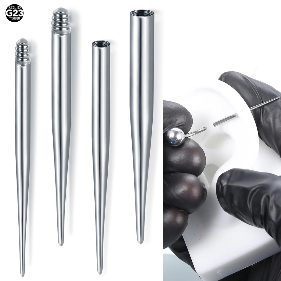 Kit Herramienta Inserción Piercing Cónico 14G 16G 18G 20G + Agarre Bolas 3 En 1