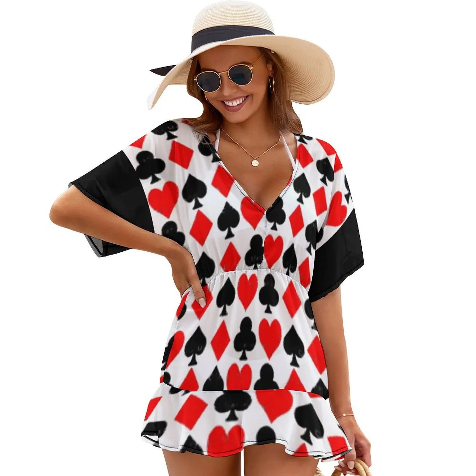 

CASINO SUITES PATTERN ART Cover Ups dress for women summer women dresses