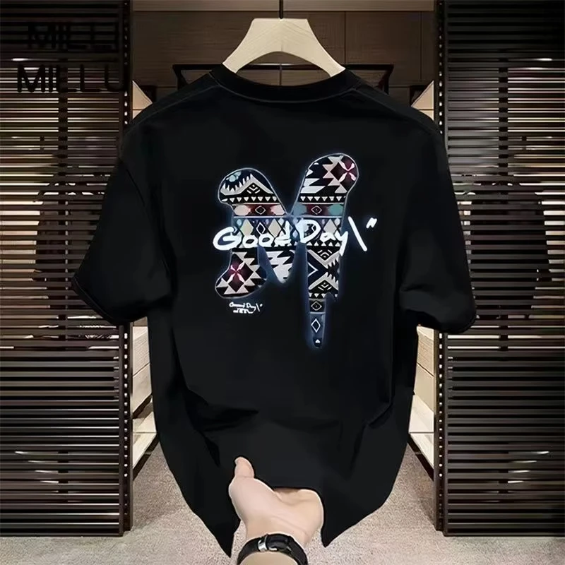 تي شيرت قطني يتطابق مع كل شيء للرجال، تي شيرت مطبو...