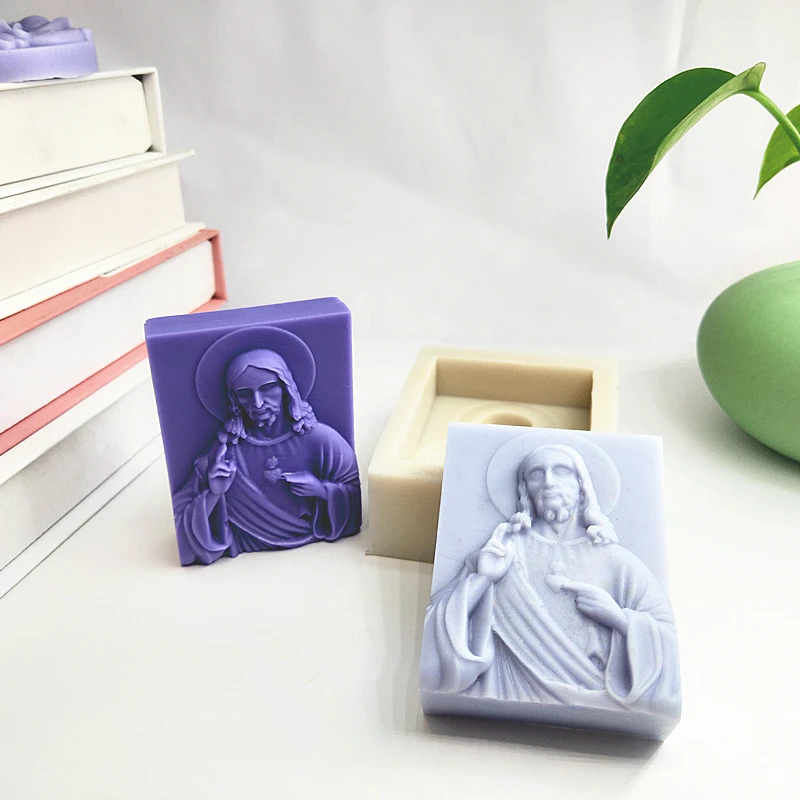 Soap Mold Handmade Soap-Making Tools Christian Mould for Wax Resin Epoxy Clay Plaster DIY Gift Table Decor