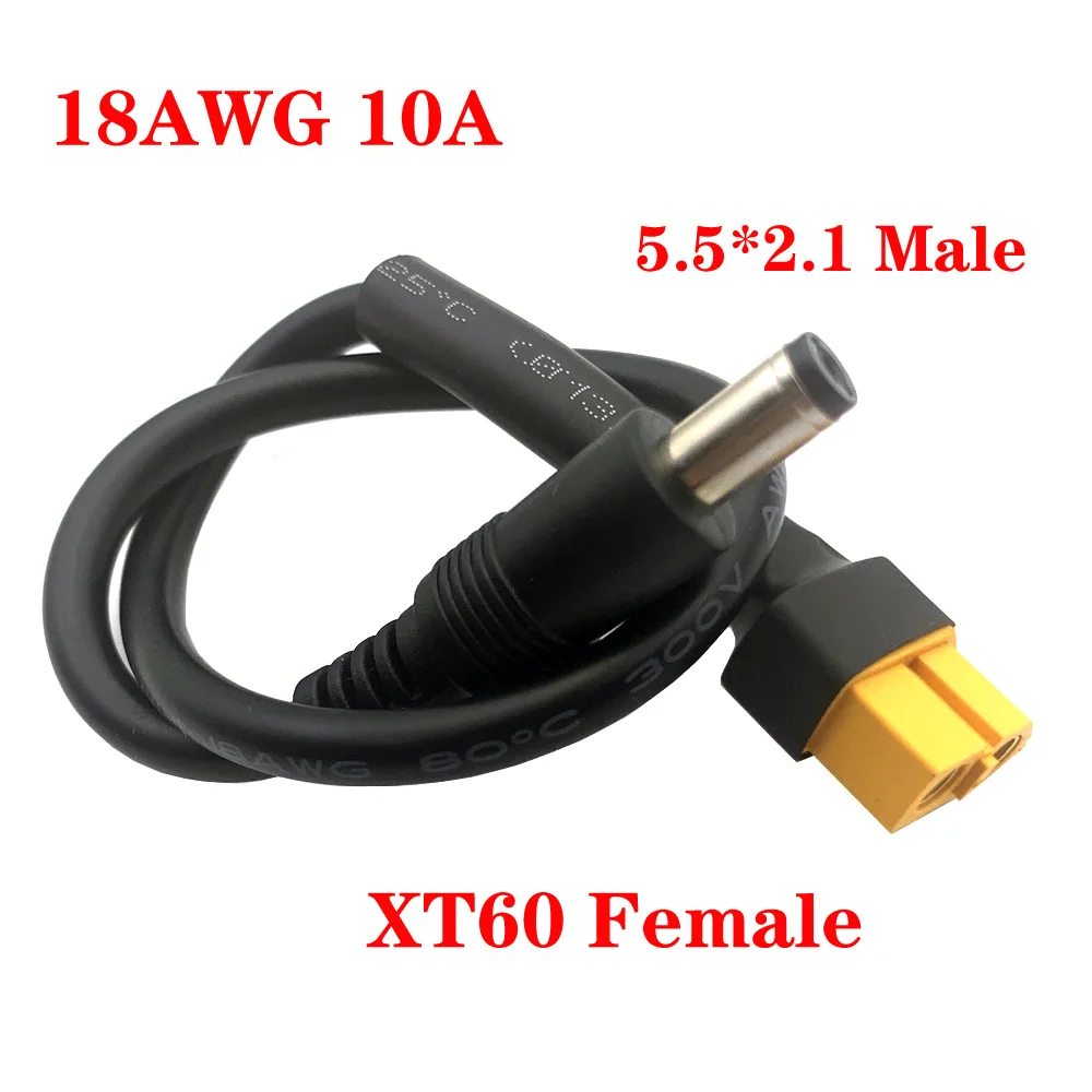 9 Stück XT60 Stecker/Buchse auf DC 5,5*2,1 5,5x2,5mm Ladeadapter Konvertierungskabel 10A/15A 5521 5525 Konvertierungsstecker Verbindungskabel
