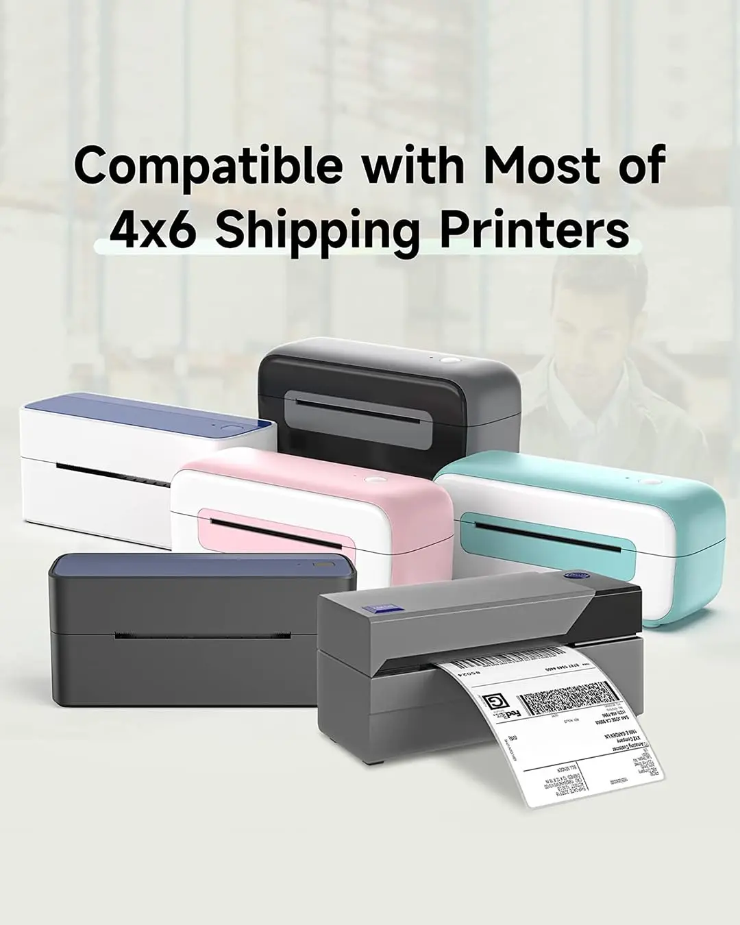 Laser 2.25X1.25 PM241 Square Thermal Label 500Label/Roll Direct Thermal Printer Label for Logo Design Name/Price Tag Thanks Card