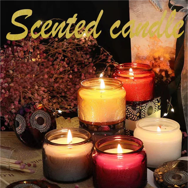 Háztartási Piros Megkönnyebbülés Aroma Gyertyák Üveg Otthoni Illatos Dekorációhoz Edényben Kreatív Születésnapi Ajándékok Nőnek - Image 4