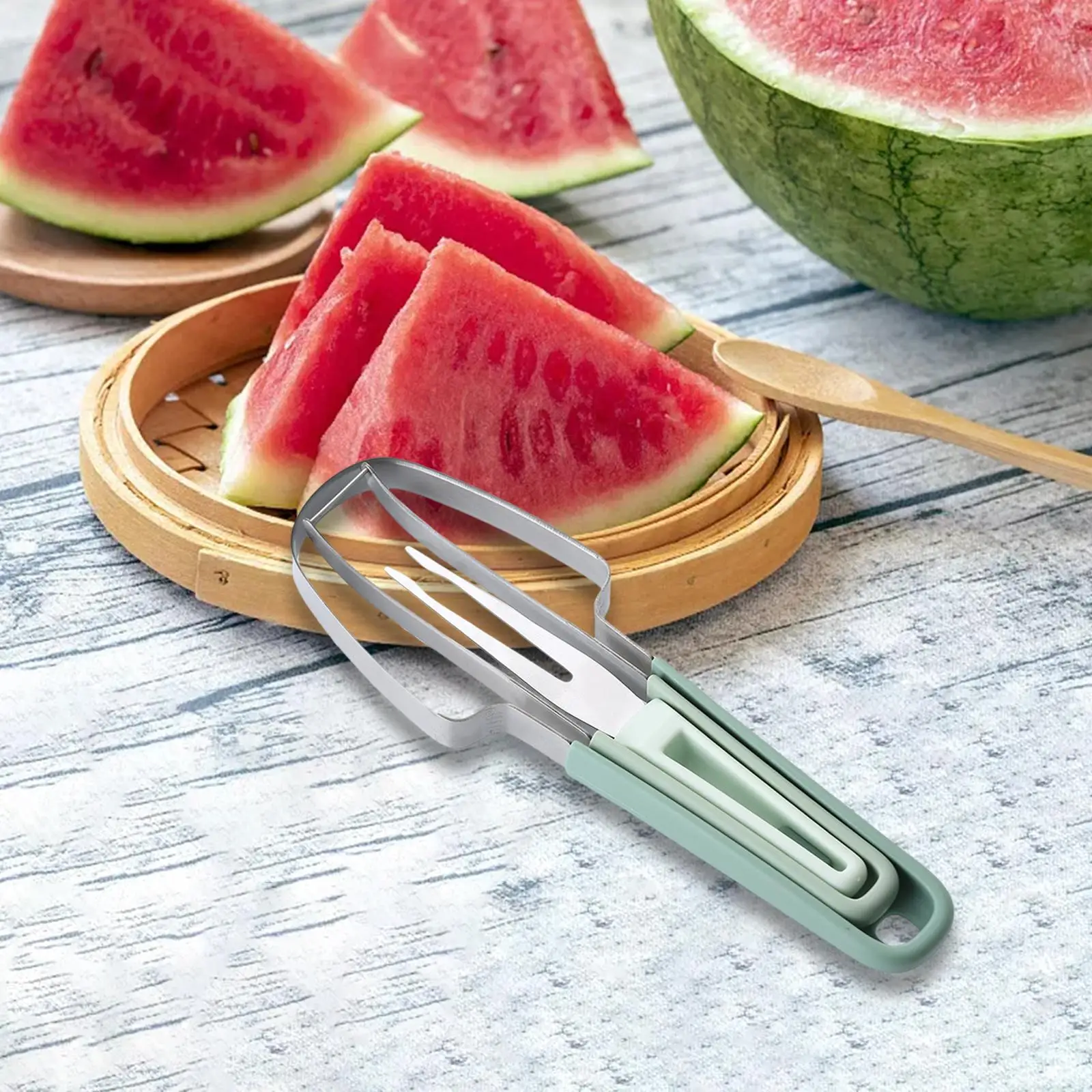 Watermelon Fork Slicer Cutter Cutting Tool, Lightweight Summer Watermelon Separator, Fruit Fork for Camping Home Parties