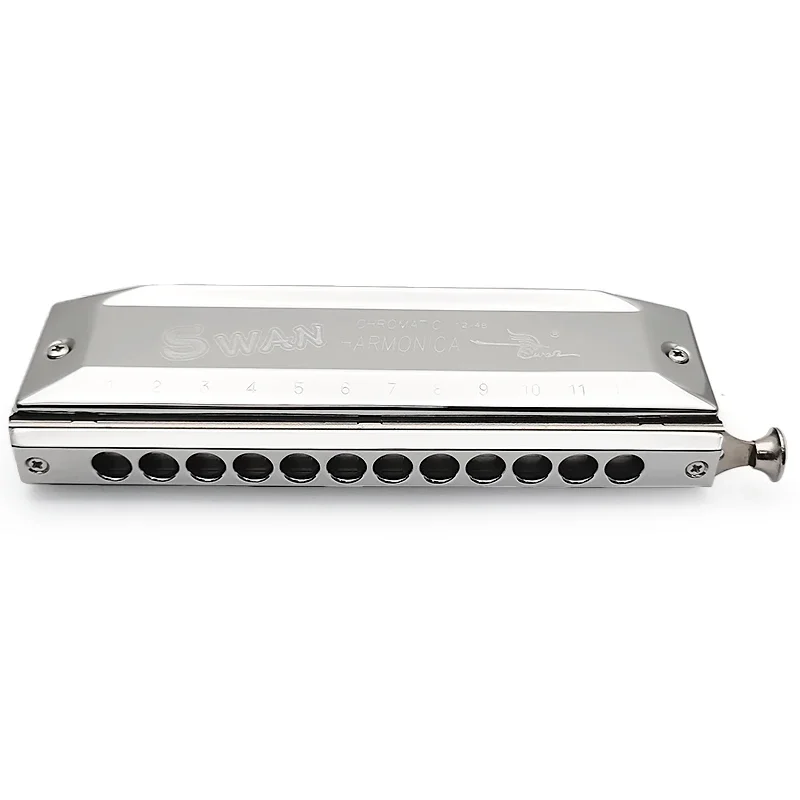 12-hole 48-tone Swan Chromatic C-tone Harmonica for Playing Various Musical Instruments