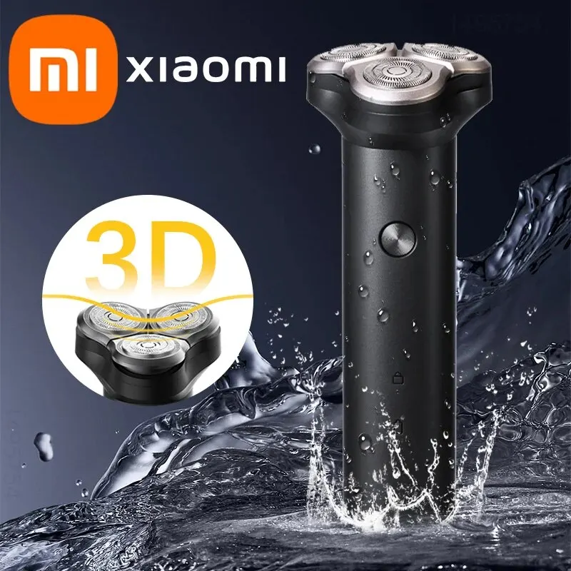 Xiaomi Mijia elektrický holicí strojek S300 3D suchý mokrý shavers IPX7 vodotěsný trojnásobný čepel bradka strunová řezačka pro muži břitva stroj