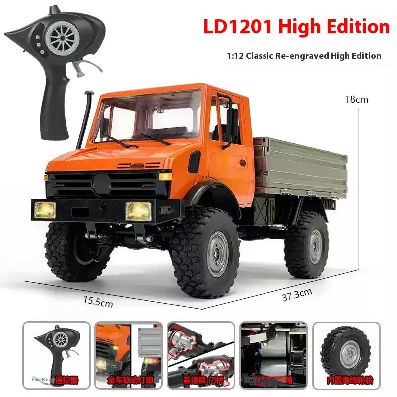 1/12 LDRC LD1201 LDP06 Unimog rc 4x4 Off-Road Vehicle  simulated climbing car Crawler Differential Lock Car Toy 4