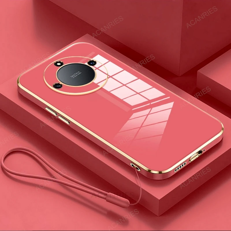 Shockproof Silicone Phone Case With Lanyard For Honor Series_voghion.com