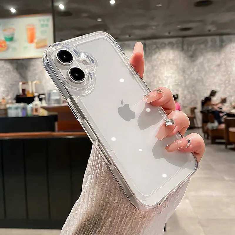 Luxury Crystal Clear Acrylic Shockproof Phone Case - Transparent Bumper Cover