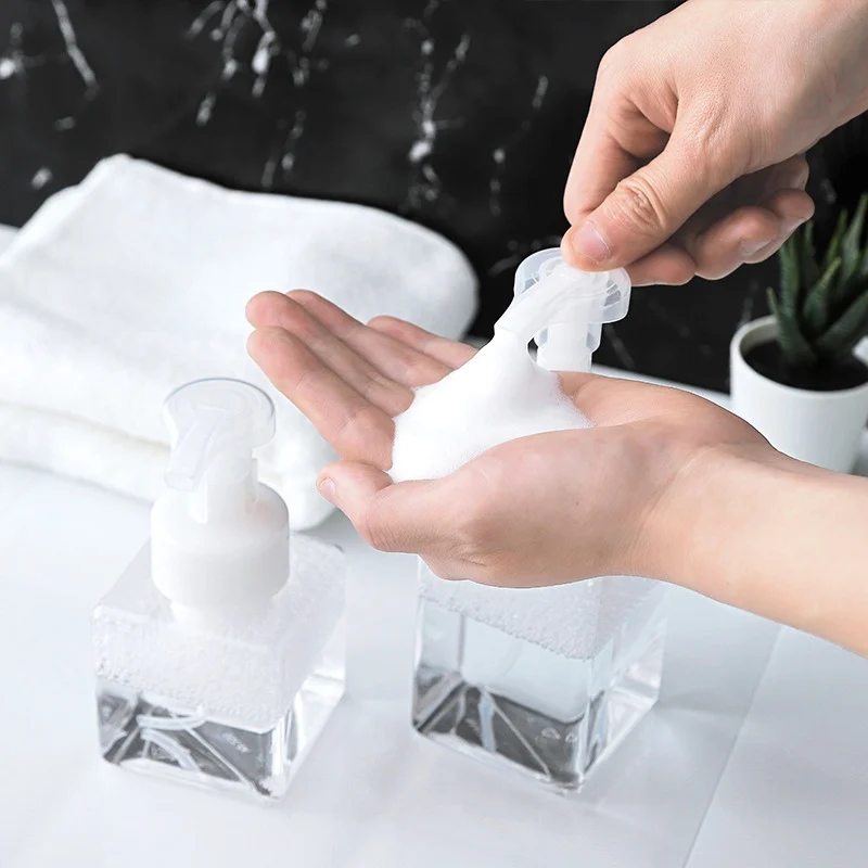 250/400ml Large Foam Dispenser Plastic Pump Bottles Mini Empty Soap Refillable Bottle for Travel Cleaning Cosmetics Packaging