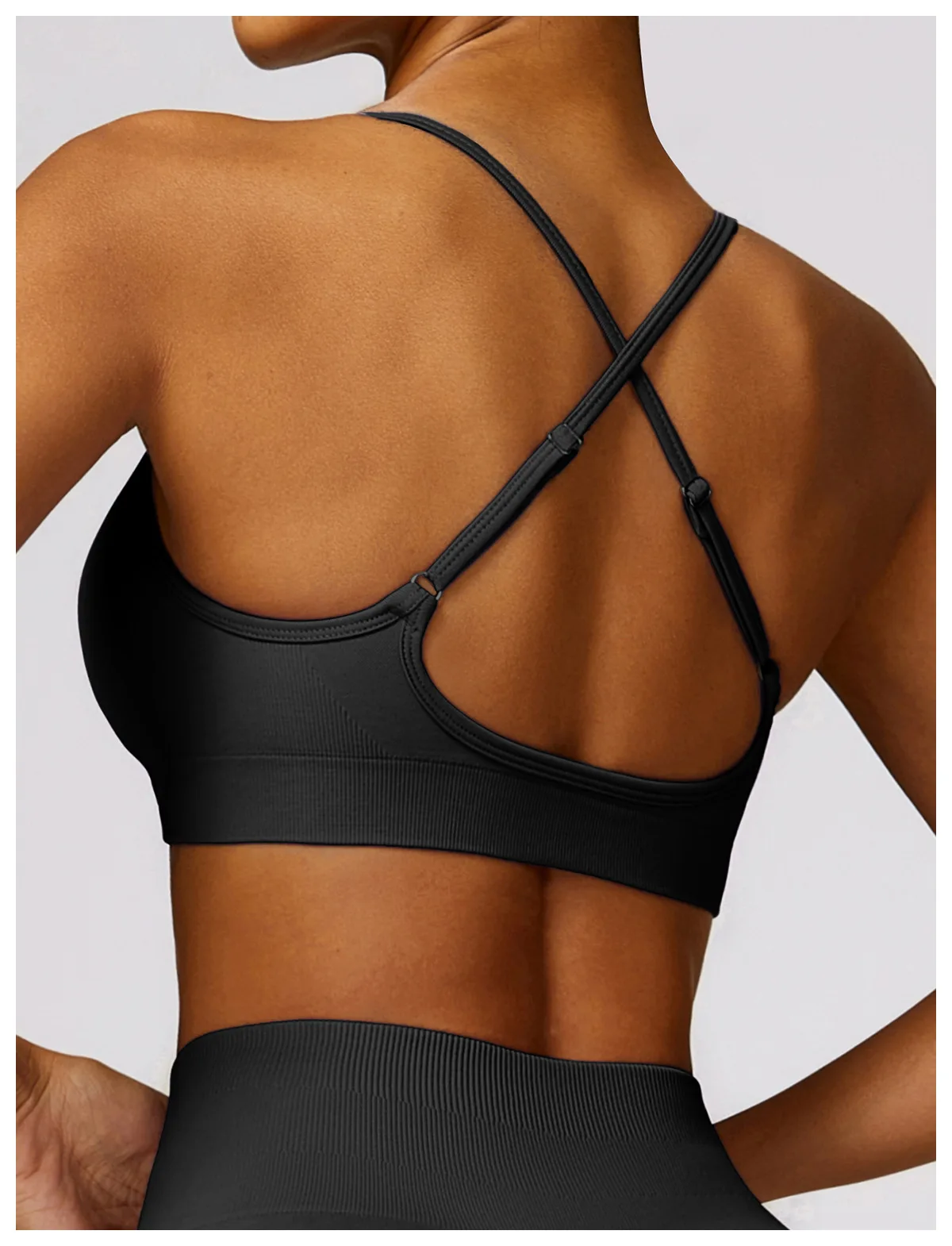Women Cross Strap Sports Bra Top Women Push Up Seamless Sport Bra Yoga Gym Crop Top Brassiere Fitness Sport Bra Breathable Bras