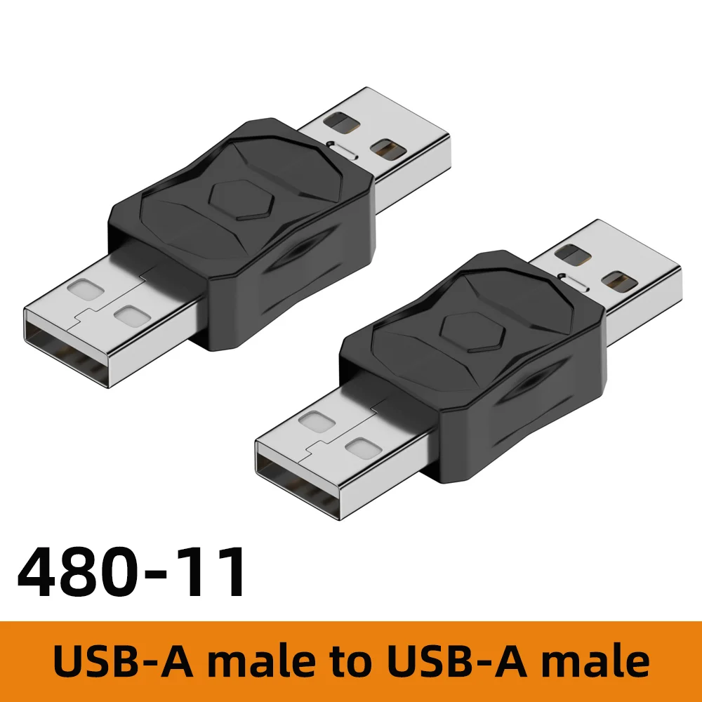 Dual USB to Micro/Mini USB Adapter Converter - Male to Female, 480Mbps Transfer Rate
