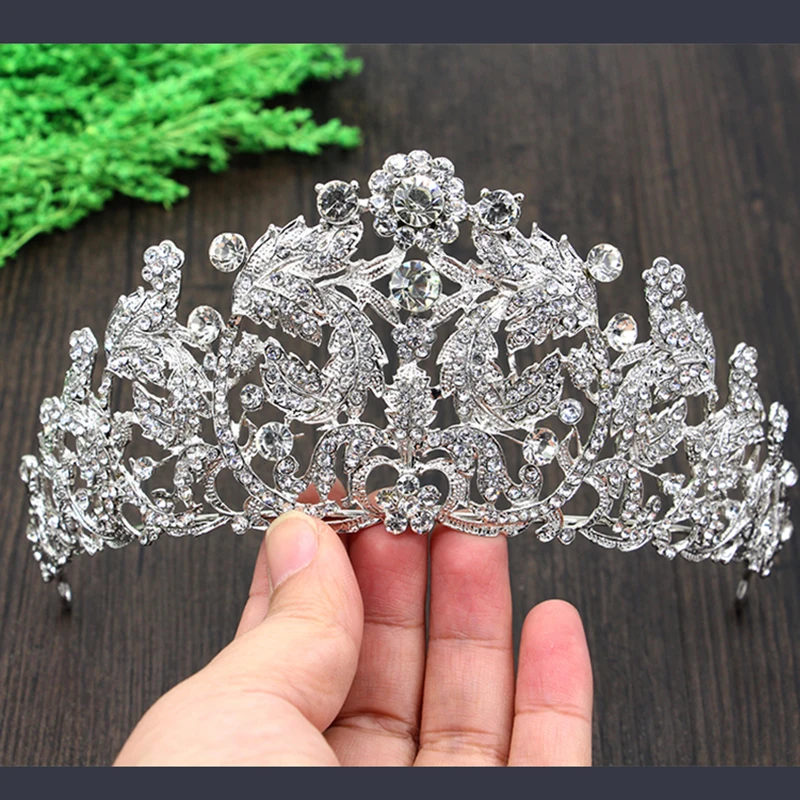 Gogeous Sparkling  Crystal Bridal Wedding Crown Tiaras Married Jewelry Hairwear Hair Accessory