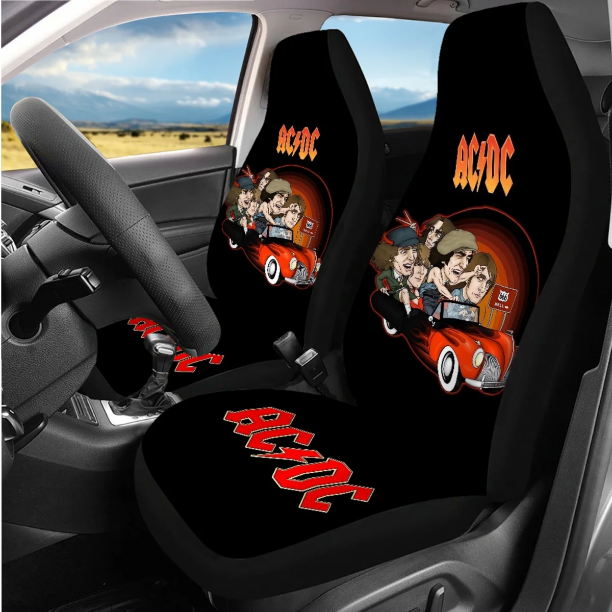 Cow Car Accessories For Women Aztec Wolf Print Car Seat Covers