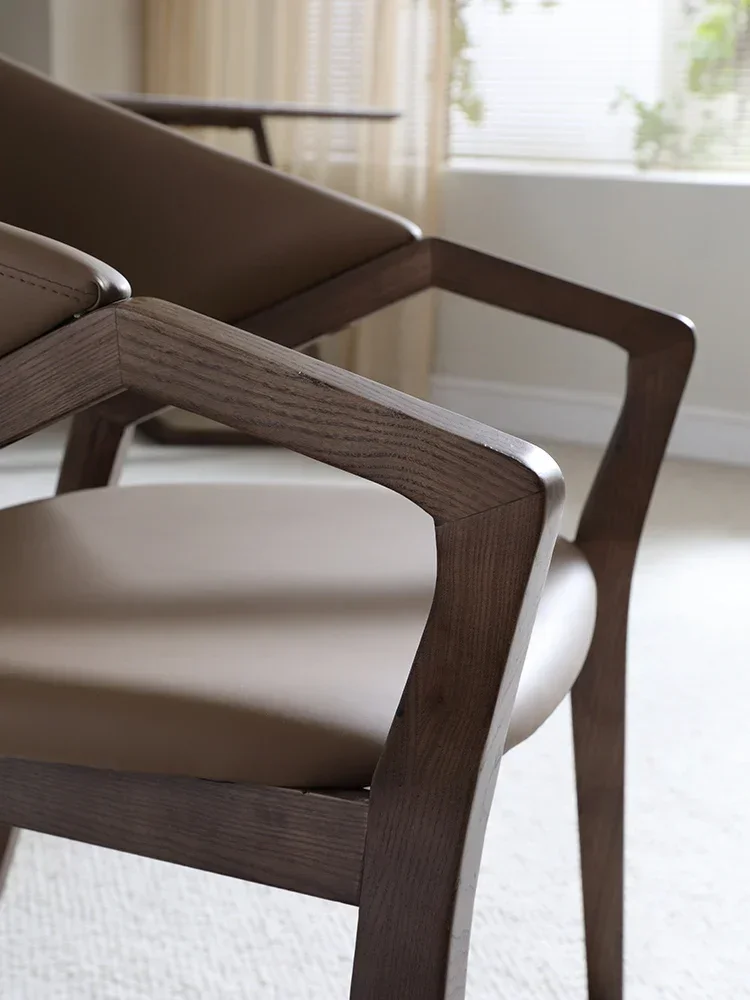 Simple Chair Household Book Dining Italian Pure Wood Table and Study Office s Set Working